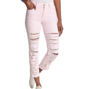 7 For All Mankind High Waist Cropped Straight Leg Jeans